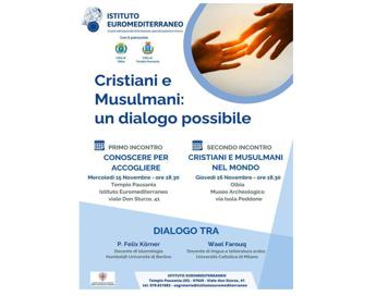 Cristiani e Musulmani un dialogo possibile a Tempio e Olbia due giorni di convegno organizzati dallIstituto Euromediterraneo