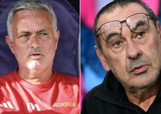 Lazio Roma e gia derby Mourinho contro Sarri botta e risposta