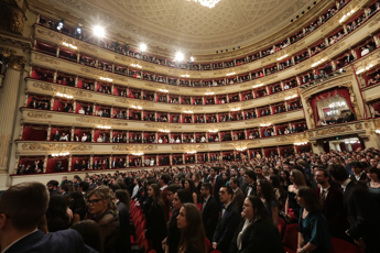 Scala menu verdiano per i 500 ospiti della cena di gala dopo la Prima