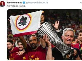 Mourinho esonerato il saluto su X Arrivederci Roma