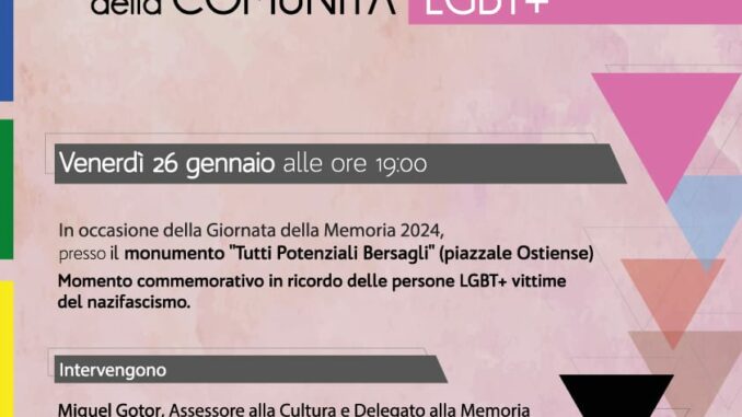 Locandina Giornata della memoria LGBT* Roma