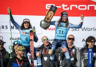 Brignone e Bassino sul podio nel superG di Crans Montana vince Venier