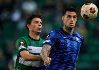 Sporting Atalanta 1 1 gol di Paulinho e Scamacca in andata ottavi Europa League