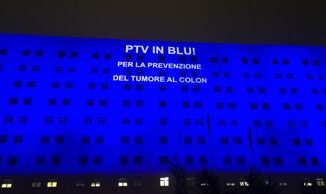 Tumore colon retto Policlinico Tor Vergata si illumina di blu per la prevenzione