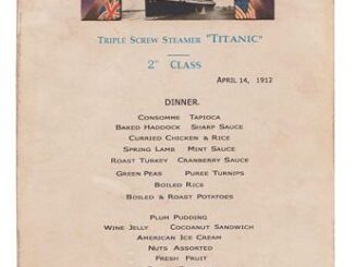 Menu storici in mostra da quello del Titanic allincoronazione dellultimo Zar