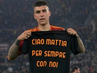 Roma Milan gol di Mancini la dedica per Mattia Giani