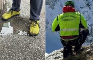 In scarpe da ginnastica sul Lagazuoi innevato turista salvato dal soccorso Alpino