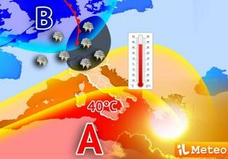 Italia divisa in due temporali forti al Nord e super caldo al Sud