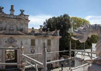 Roma a Villa Borghese concluso restauro Esedra draghi e fontana Giardino delle Erme