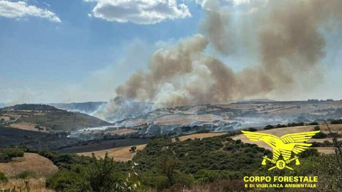 Incendio a Orroli