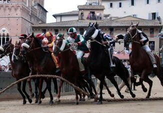 Palio di Siena la Contrada dellOnda vince la prova generale