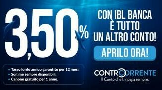 IBL Banca interessi al 350 lordo con il conto ControCorrente