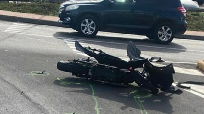 moto incidentata