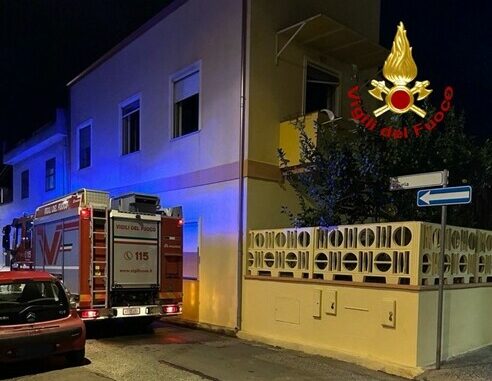 incendio abitazione a Selargius