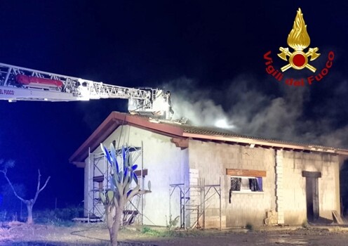 incendio abitazione a Sestu